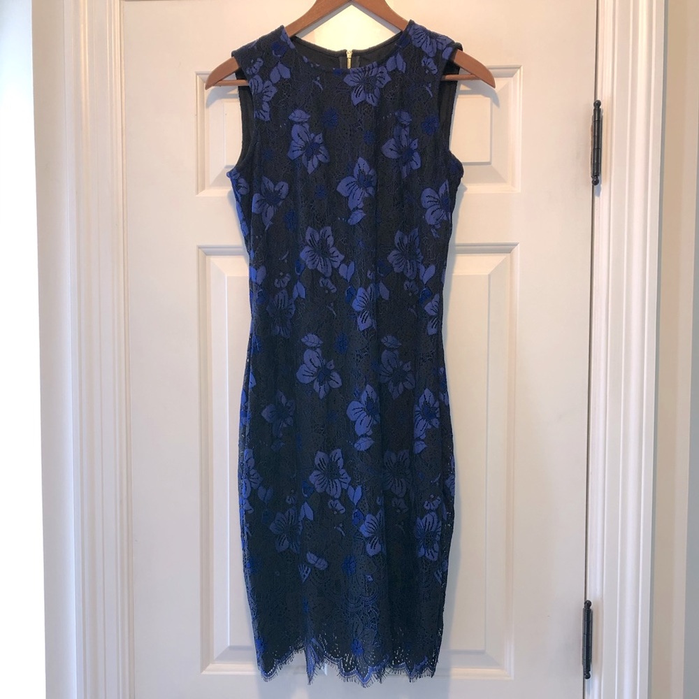 Floral Lace sheath dress by DKNY, Size 2